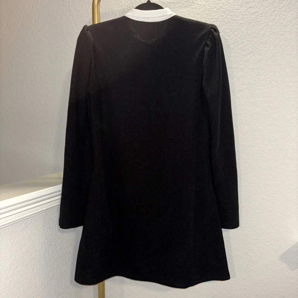 NWOT Unique Vintage Retro Long-Sleeve Trapeze Dress - Picture 4 of 5